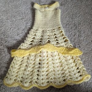 Handmade Yellow Crochet Dress
